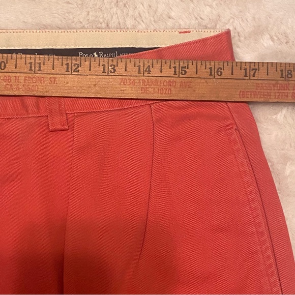 Ralph Lauren chino in Nantucket red, mens pleated chino pants 33x32 - Picture 14 of 16